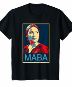 Make Alexandria Bartend Again MABA Funny AOC Trump T-Shirt