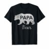 Mens Papa Bear T-Shirt Great Gift For Dad, Father, Grandpa