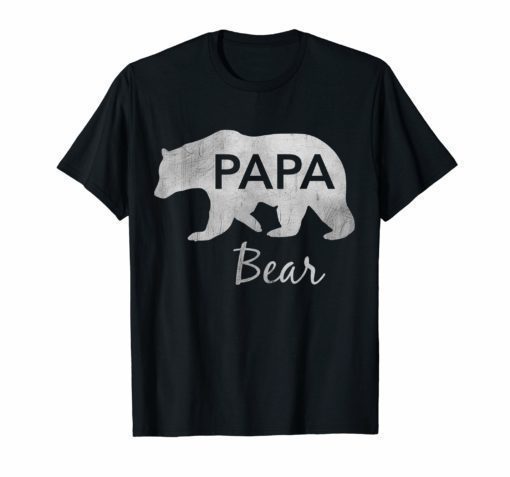 Mens Papa Bear T-Shirt Great Gift For Dad, Father, Grandpa ...