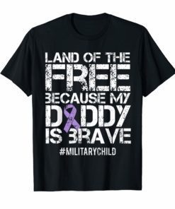 Military Child Month Boys T-shirt Purple Up Brat Kids Tshirt