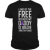 Military Child Month Purple Up Free Brave Dad Pride T Shirt