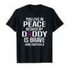 Military Child Month Purple Up Free Brave Dad Pride T Shirt