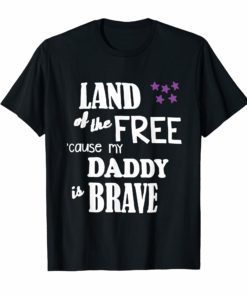 Military Child Month Purple Up Free Brave Dad Pride T Shirt