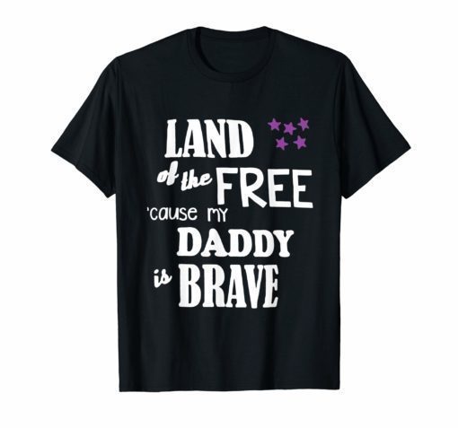 Military Child Month Purple Up Free Brave Dad Pride TShirt