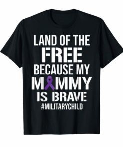 Military Child Month Purple Up Free Brave Mom Pride T Shirt