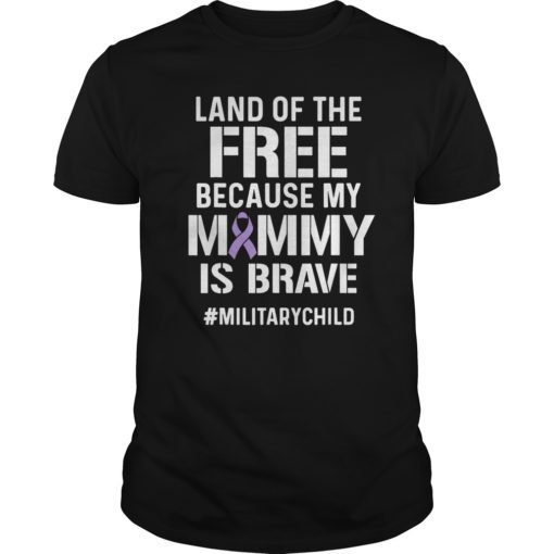 Military Child Month Purple Up Free Brave Mom Pride T-Shirt