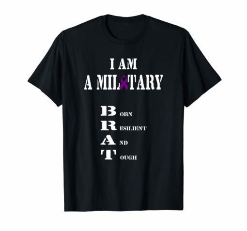 Military Child Month Purple Up Pride Brave Brat T-Shirt