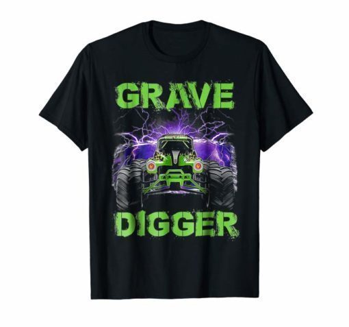 Monster-Truck Shirt Grave Green Digger Racing T-Shirts