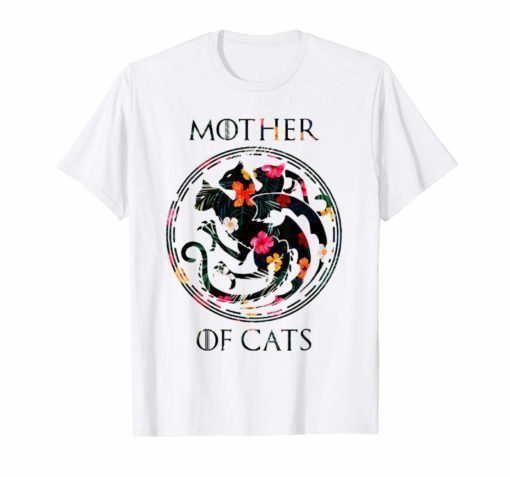 Mother of Cats Flower T-shirt