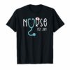 New Nurse Est 2019 T Shirt Graduation Gift RN Women