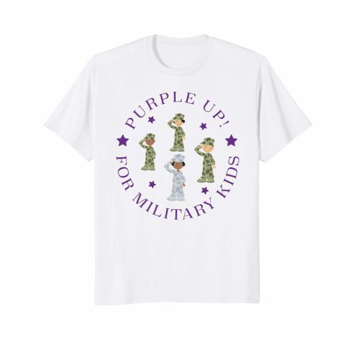 PURPLE UP FOR MILITARY KIDS T-SHIRT