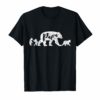 Papa Bear T Shirt with Three Cubs