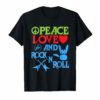 Peace, Love and Rock n Roll Shirt Gift idea for Man & Woman