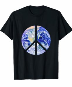 Peace Sign Earth t-shirt Planet Earth Peace Cutout Design