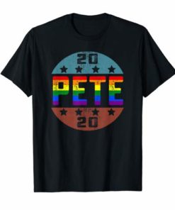 Pete Buttigieg President 2020 Campaign T-Shirt LGBT Rainbow