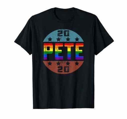 Pete Buttigieg President 2020 Campaign T-Shirt LGBT Rainbow