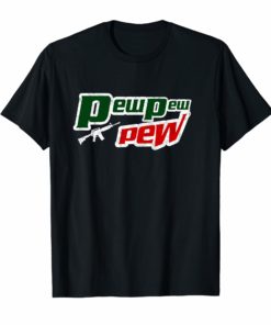Pew Pew AR15 rifle gun support 223 556 bear arms shirt