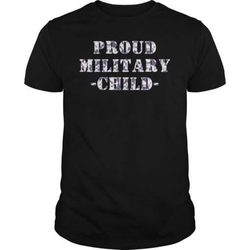 Proud Military Child Purple T-Shirts