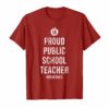 Proud Public School Teacher Indiana Red For Ed T-Shirt