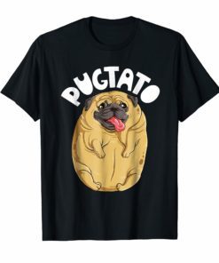 Pugtato Pug Potato T shirt Dog Lovers Funny Meme Costume Tee