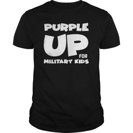 Purple Up Military Kids Tshirt Support Kid Strong