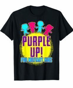 Purple Up Shirt Military Child Kid