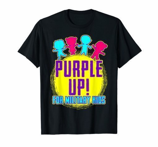 Purple Up Shirt Military Child Kid