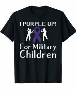 Purple up shirt, for the month of the military Child