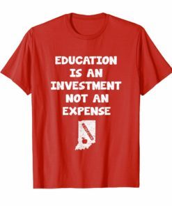Red For Ed Indiana Public Education Teachers T-Shirt Gifts
