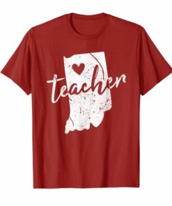 Red For Ed Indiana Teacher T Shirts RedForEd Tee Shirt.
