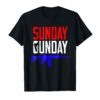 Red, White, and Blue Distressed Sunday Gunday Gun T Shirt