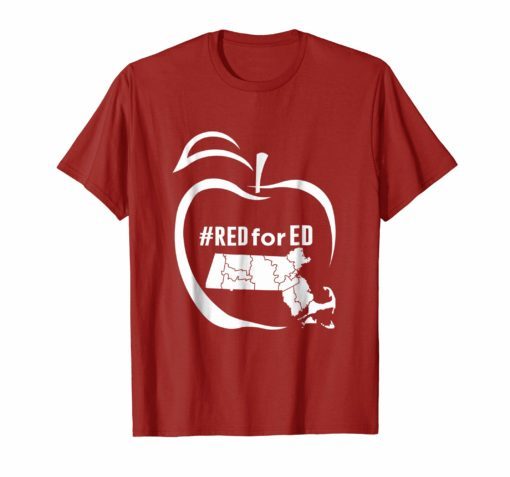 Red for Ed Massachusetts shirt Teacher Public Education