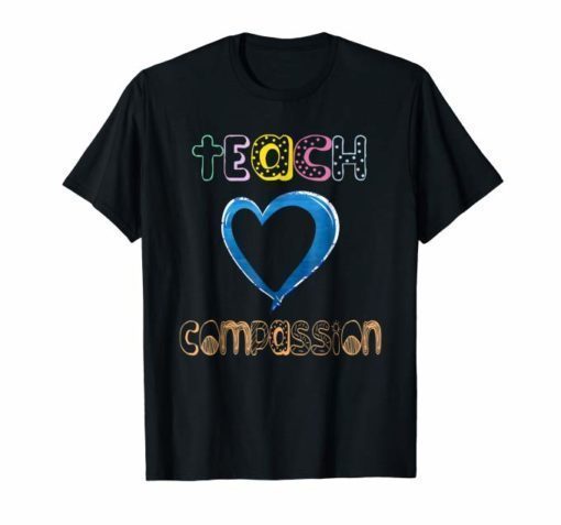 Ribbon Child Abuse Awareness Shirt Teachers Teach Compassion