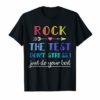 Rock The Test T-Shirt Funny School Professor Teacher Joke