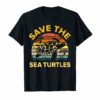 Save Sea Turtle Lover Shirt Vintage Skip a Straw Ocean Gift