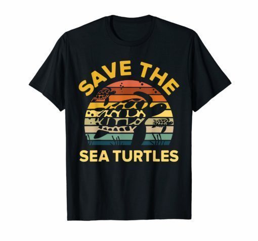 Save Sea Turtle Lover Shirt Vintage Skip a Straw Ocean Gift