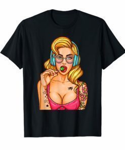 Sexy Girl Lollipop t shirt Just Here For The Candy shirt