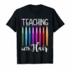 Teaching with Flair TShirt Funny Teacher Flair Pens gift