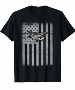 USA Flag Shirt Helicopter T Shirt Veterans Fathers Day Gift