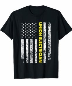 Union Electrician American Flag Electrician Shirt