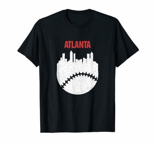 Vintage Altlanta cityscape baseball retro t-shirt Gift