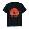 Vintage Atlanta Baseball Cityscape Retro 70s 80s Gift Shirt