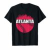 Vintage Downtown Atlanta Georgia Skyline Baseball T-Shirt