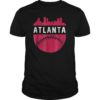 Vintage Downtown Atlanta Georgia Skyline Baseball T-Shirt