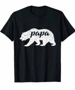 Vintage Papa Bear T-Shirt Dad Gift