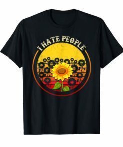Vintage Sunflower I Hate People T-Shirt