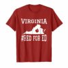 Virginia Red For Ed State Silhouette Living Wage 4 Teachers TShirt