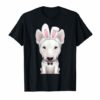 White English Bull Terrier in Easter Bunny Costume T-Shirt