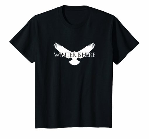 Winter Is Here T-Shirt White Raven