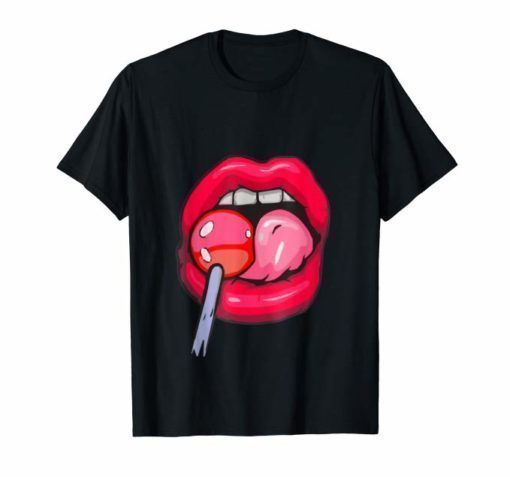 Woman Licking Lollipop Tshirt,Woman Licking Lollipop
